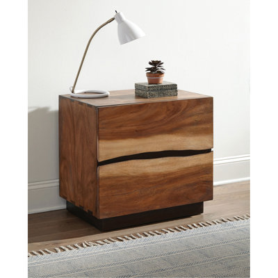Smokey Walnut And Coffee Bean 2-Drawer Nightstand