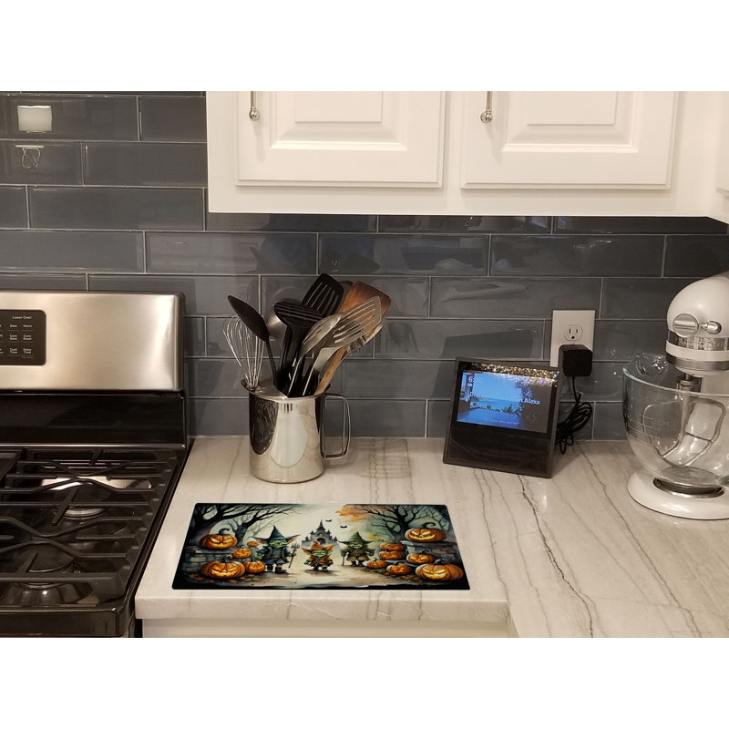Goblins Spooky Halloween Glass Cutting Board Large