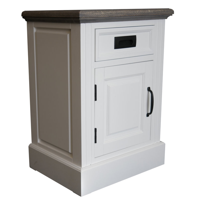 Valleywood 46cm W Solid + Manufactured Wood Bedside Table