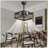 18Inch Caged Ceiling Fan With Lights Remote Control For APP(No Warranty On Bulbs)