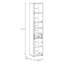 Hadiya Minimalistic tall bathroom cabinet with 2 doors, 1 drawer and open shelving, engineered wood, 39.8 cm W x 191.9 cm H x 34.9 cm D-131506310
