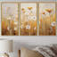 Ensemble de décorations murales fleurs blanches blanches dans un champ de blé II - Fleurs sauvages-108318426-108318434