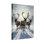 «Christmas Reindeer Team In Snowy Winter Landscape», ensemble de 3 impressions d'art sur toile