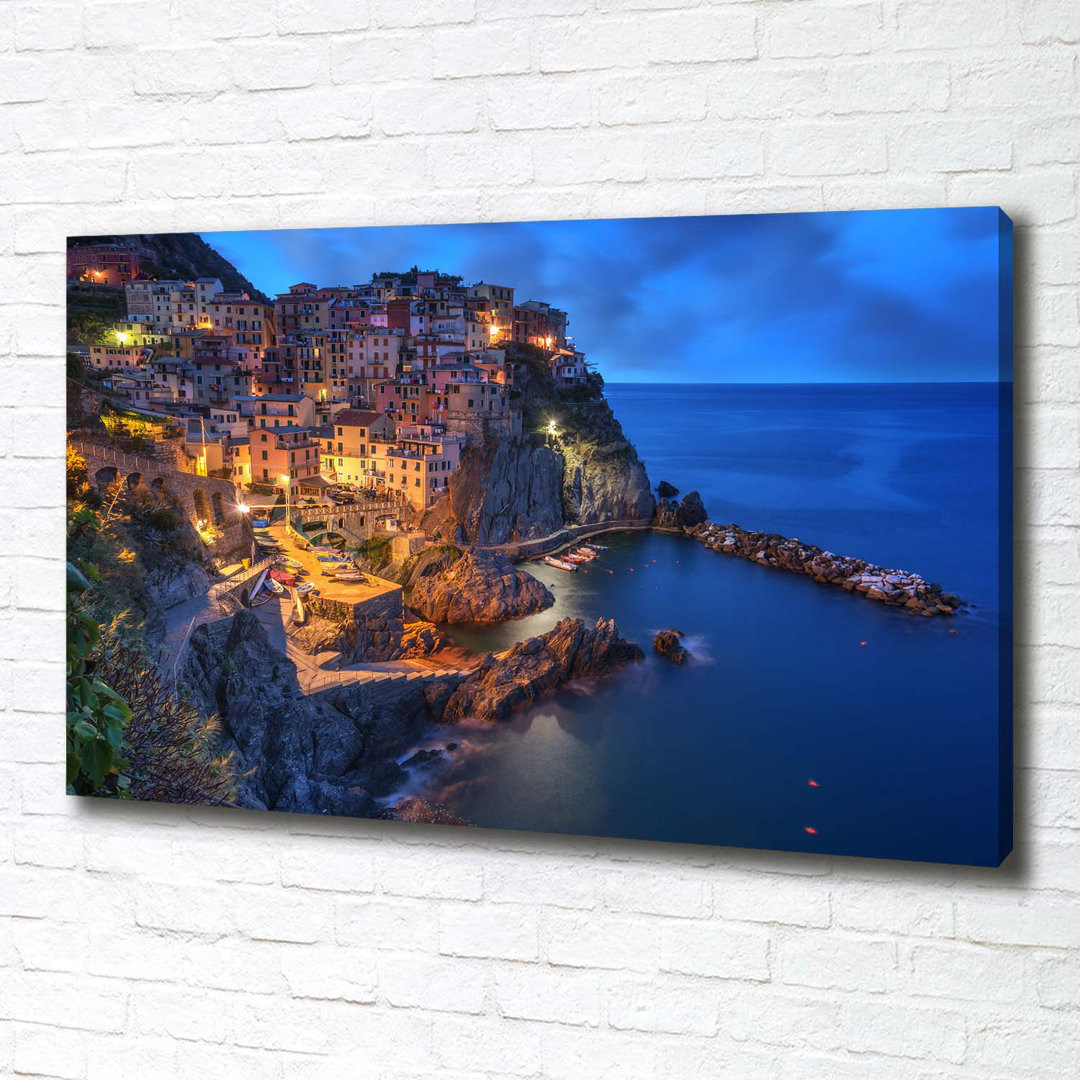 Leinwanddruck - Wandkunst - Drucke auf Leinwand - 100X70 Bildmotiv: Manarola Italien