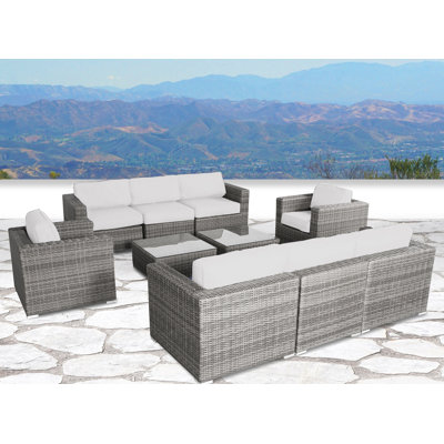 Tressel Fully Assembled 6 Piece Sunbrella Sofa Seating Group with Cushions