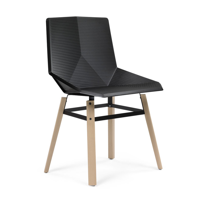127cm H Dining Chair, Black, Black