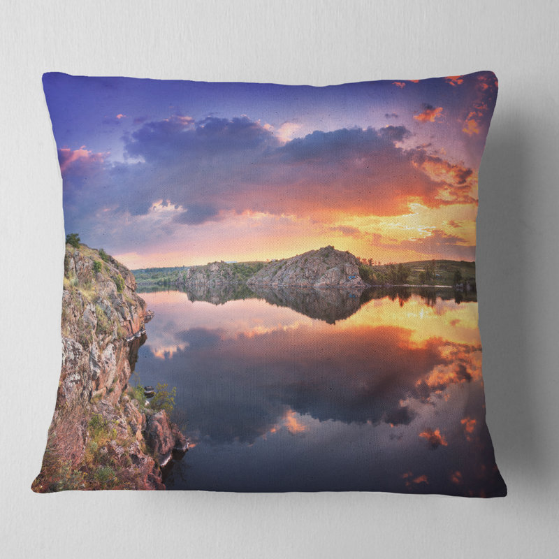 Oreiller de grande taille cloud de réflexion d’été, 16 po x 1 po, Coussin décoratif