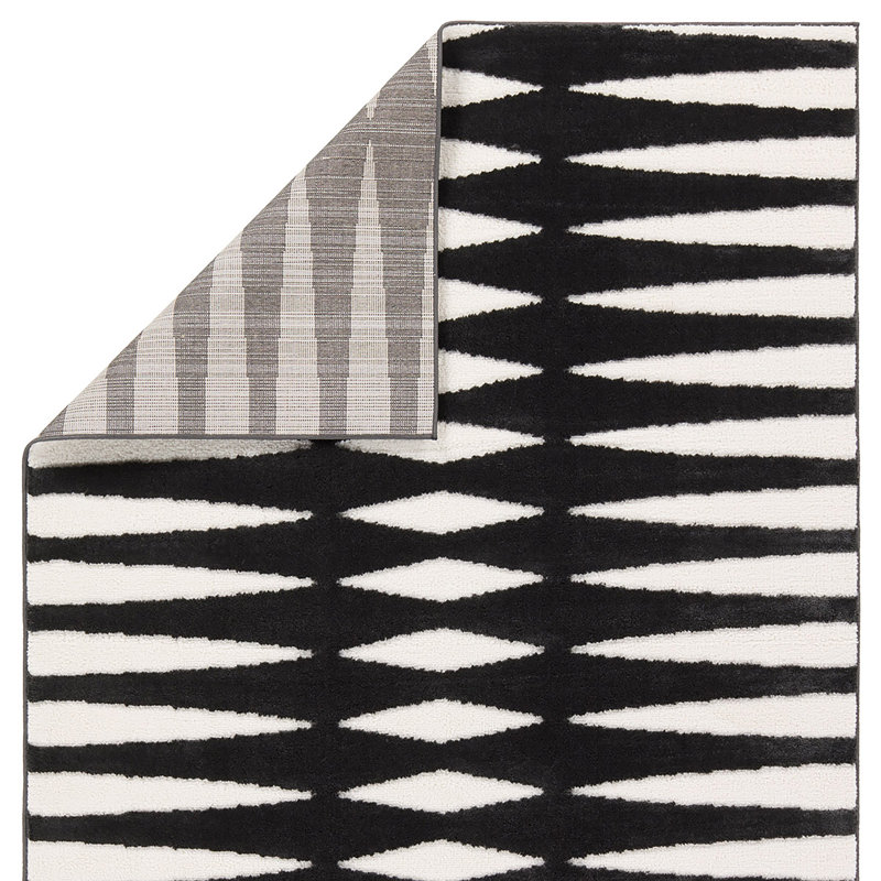 Jaipur Living Calix By Nikki Chu Geometric Black/White Area Rug, Rectangle 7'6" x 10'