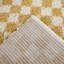 Tapis à poils longs moutarde / crème à carreaux Walker-1010131174