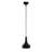 Modern Industrial Chandelier, Black Metal Body, 6.3 in Diameter x 46.1 in Height | E27 Socket, Max 40W | Adjustable Cable (35.4 in) | Elegant Scandinavian Design for Home & Office Lighting-1703512983
