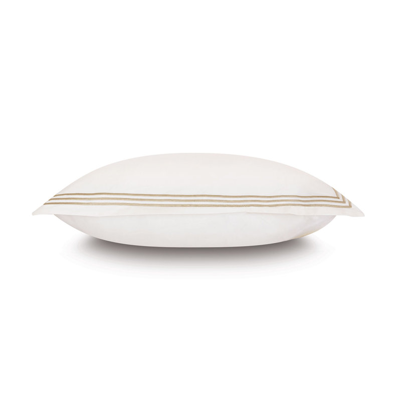 Taie décorative Tessa Percale, Ivoire / bisque, Standard, Rayures multicolores