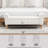 55''W Corduroy Upholstered Storage Bench for End of Bed, White Bench with Storage for Queen Bed-122268050