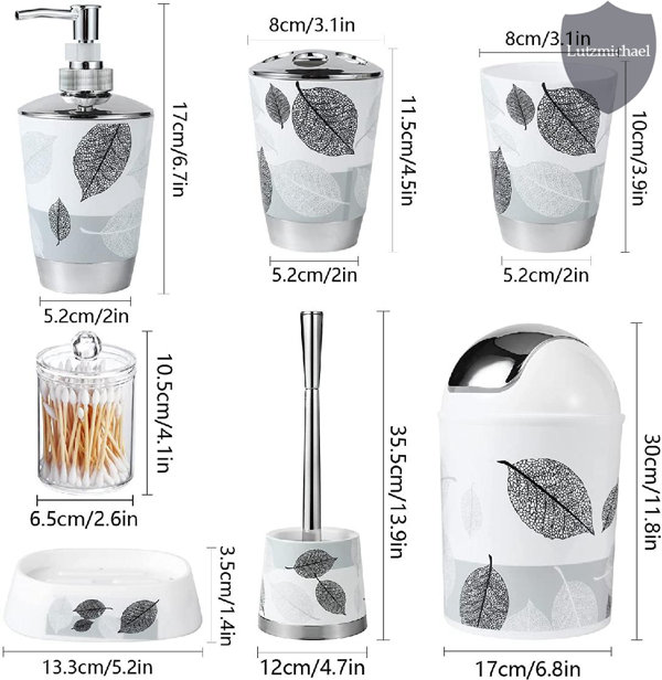 Red Barrel Studio® Antonien 8 Piece Bathroom Accessory Set