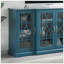Meuble télé et armoire de rangement bleu sarcelle avec buffet spacieux et design élégant pour la vie moderne.