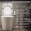 Toilettes intelligentes conformes aux normes ADA avec réservoir intégré, chasse d'eau automatique assistée par pompe de 1,06 gallons, couvercle d'ouverture/fermeture automatique, siège chauffant, bidet à eau chaude, séchoir à air et télécommande