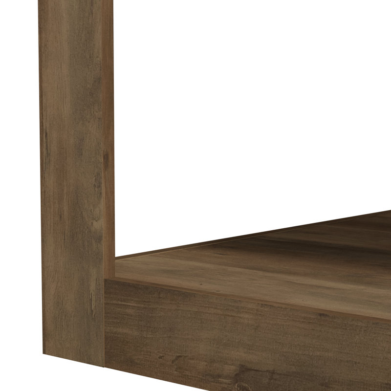 Allysyn Contemporary 31.5" Square Coffee Table, Brown