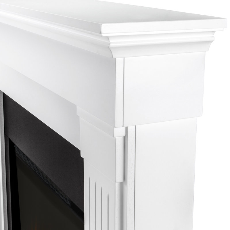 Crawford 47" Slim Electric Fireplace by Real Flame, White