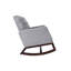 Chaise berçante à dossier, gris acier, pour relaxant, fauteuil confortable avec dossier à losanges, gris