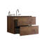 Meuble-lavabo en noyer avec lavabo en céramique 24 po - Meuble-lavabo moderne, spacieux, silencieux et élégant-1403890383-1403890355