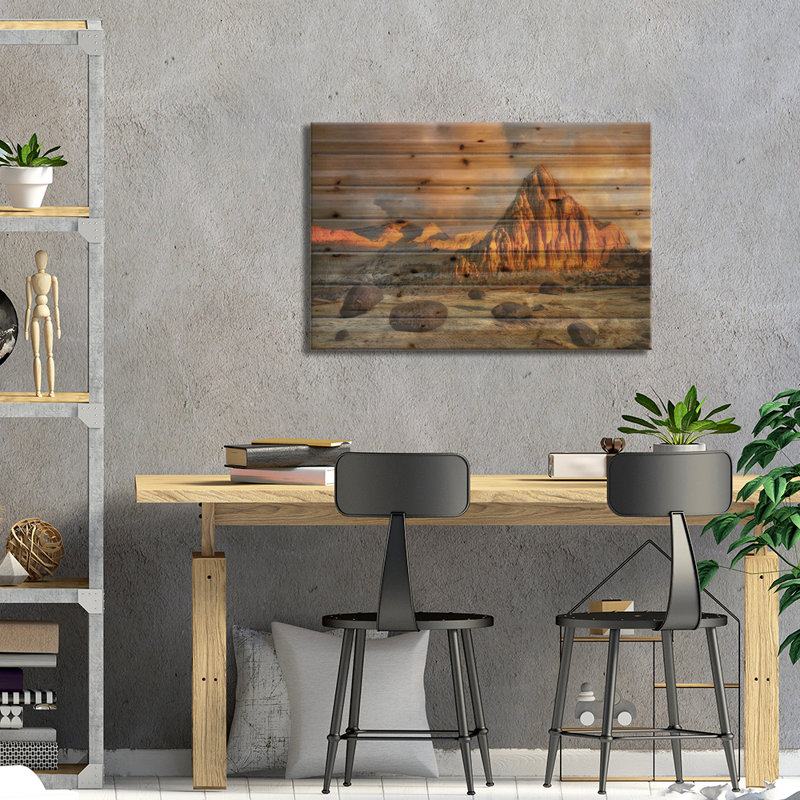 " Desert Pinacle " by Dennis Frates, 26" H x 40" W x 1.5" D