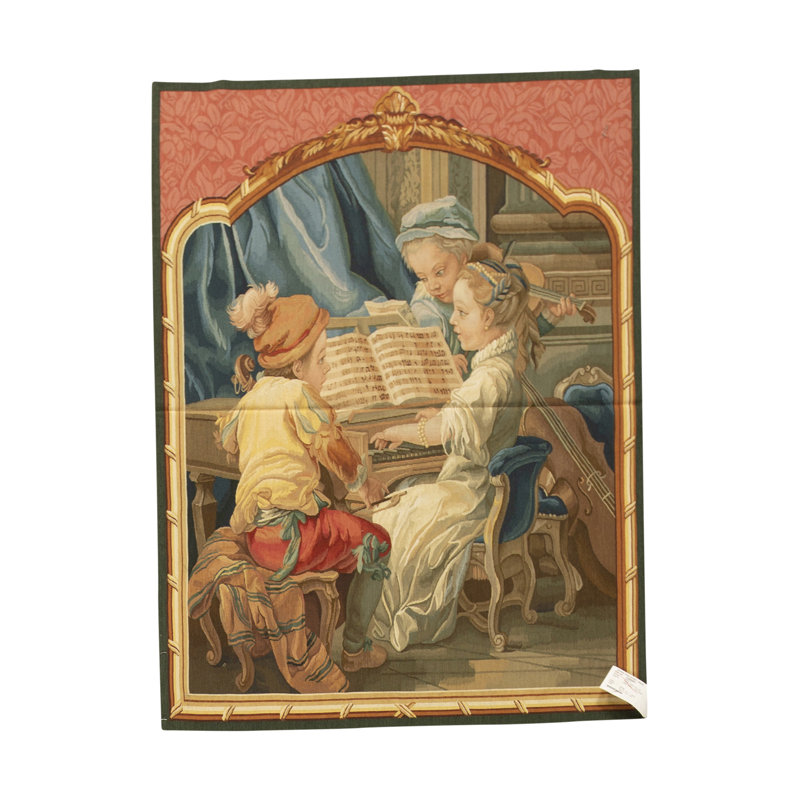 Hand-Knotted High-Quality Pink, Beige, and Blue Area Rug