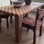 Table de salle à manger en bois massif de style français-108508020