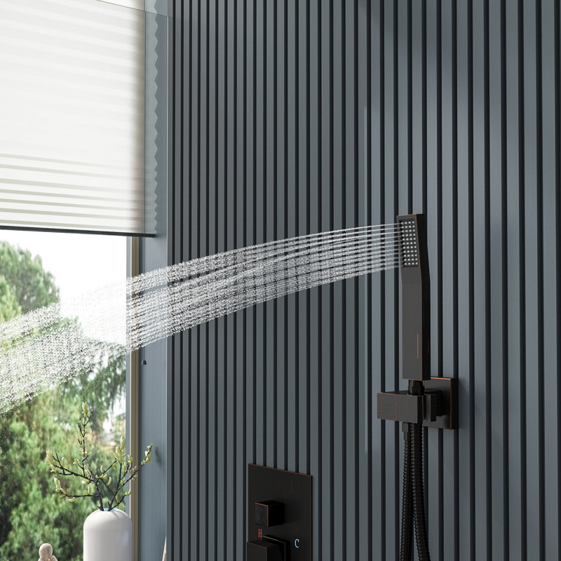 Shower Faucets & Systems Pressure-Balanced Complete Shower System with Rough in-Valve, Oil Rubbed Bronze