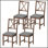Farmhouse Rustic X-Back Dining Chairs with Comfortable Padded Seats for Any Room(Set of 4)