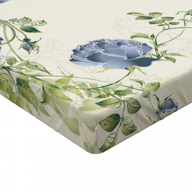 Microfiber Floral Fitted Sheet, Twin Fitted Sheet