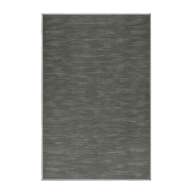 Machine Washable Solid Brown Area Rug