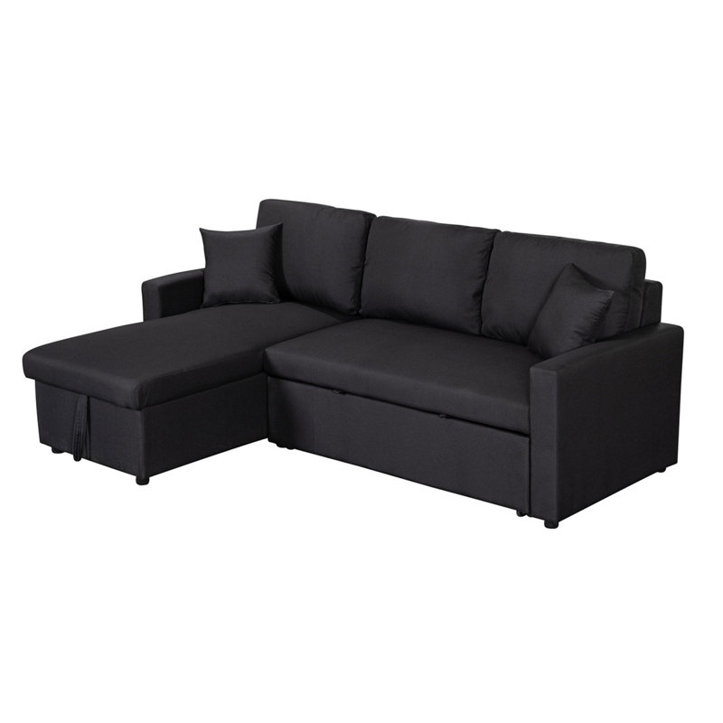 Canapé-lit modulaire réversible en tissu de lin