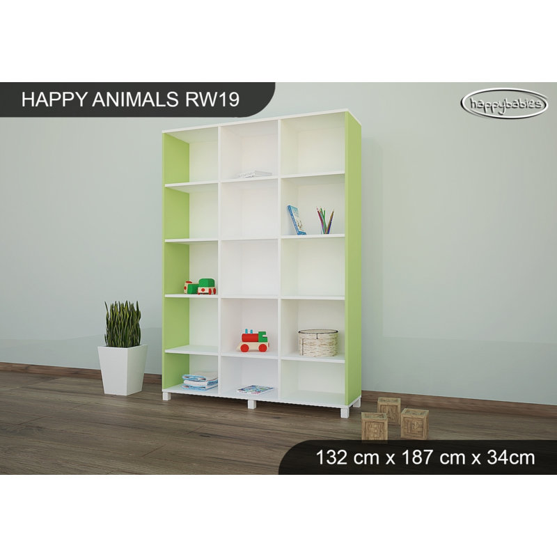187cm H X 132cm W Kids Bookcase, Green