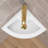 18" W X 13" D Wall-Mounted Corner Bathroom Sink Triangle Wall Hung Ceramic RV Sink Floating Vessel Sink with Integrated Overflow in White