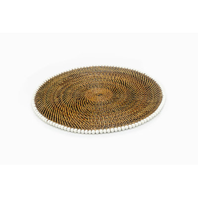 Natural Vine Round Beaded Placemats