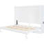 Grand lit mural blanc, un meuble peu encombrant pour toutes les pièces avec des caractéristiques faciles à utiliser: chambre d'amis, bureau à domicile ou salle de sport, aucun sommier requis