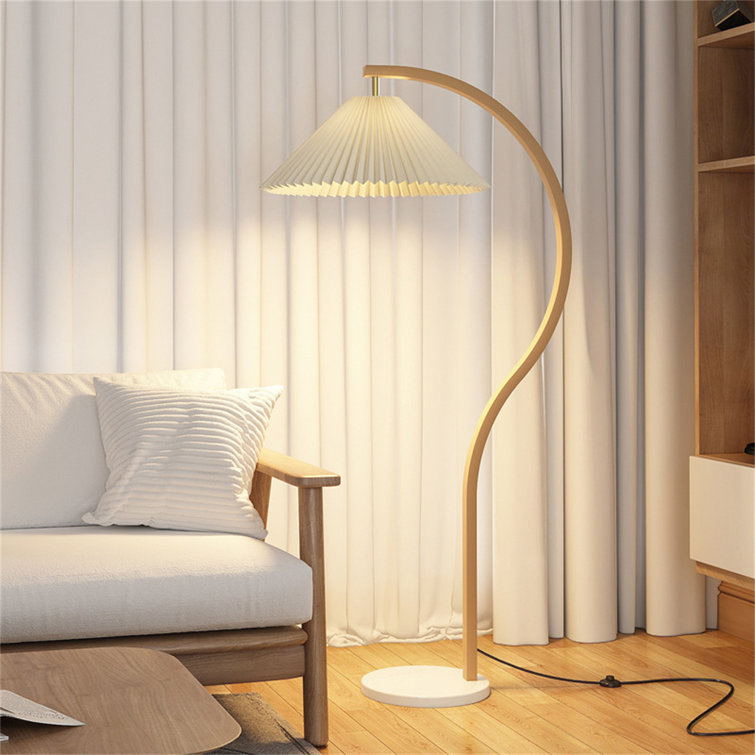 Everly Quinn 59.8'' White Arched/Arc Floor Lamp Set & Reviews