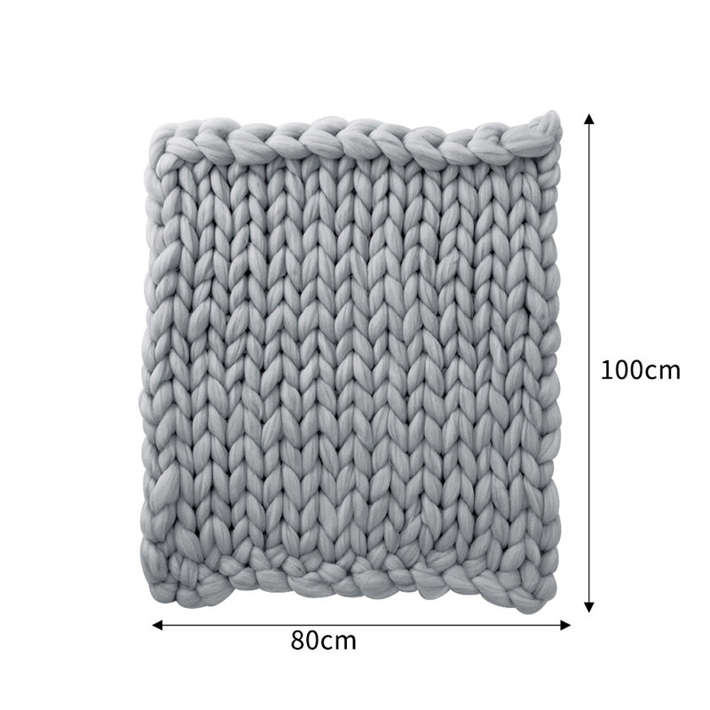 Casper Machine Tufted Throw Blanket, W80 x L100cm, Grey
