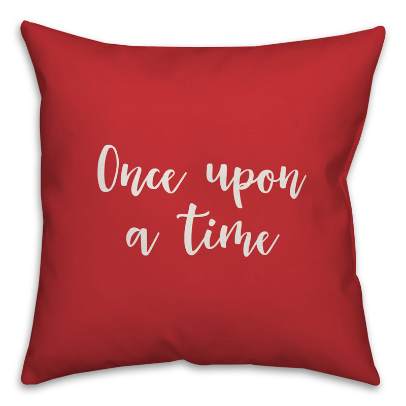  Coussin Once Once A Time, Rouge / Blanc, Housse de coussin