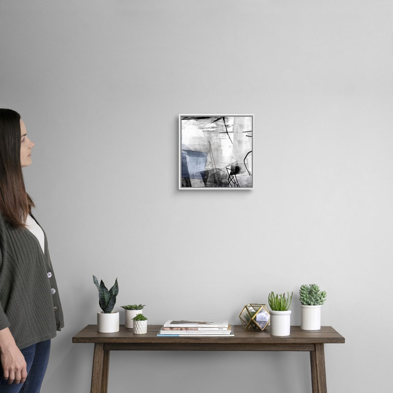"Oh Wonder I" par PI studio-reproduction d’art sur toile, Toile encadrée flottée blanche, H 14 po x l 14 po x 1,75 po