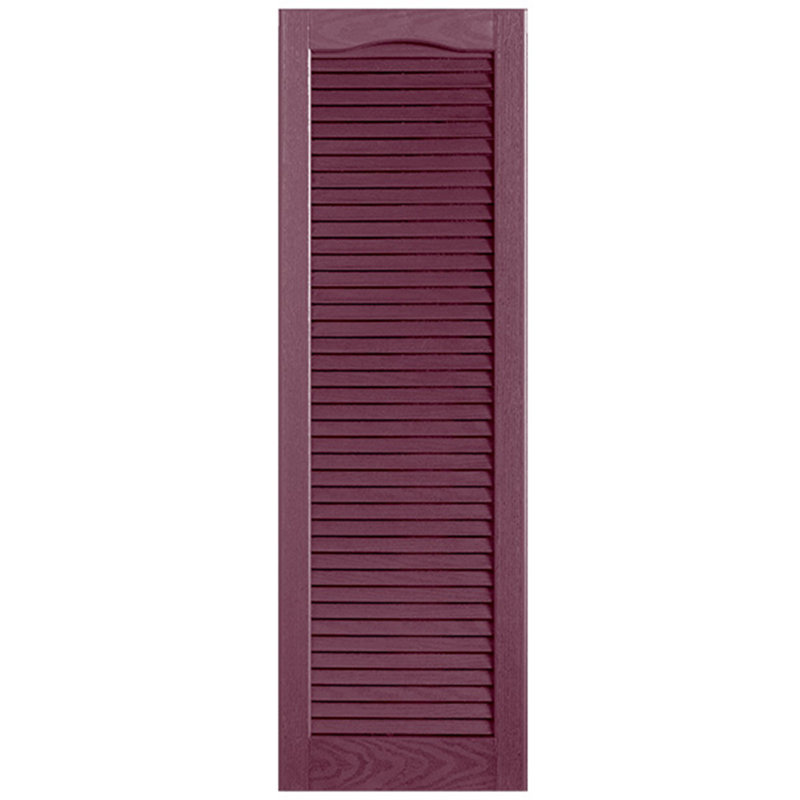 Paire de volets à persiennes cathédrale style pleine longueur ouverts, Bordeaux, 12 po, 28 po