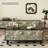 47.24" Black Solid Wood Rectangular Coffee Table