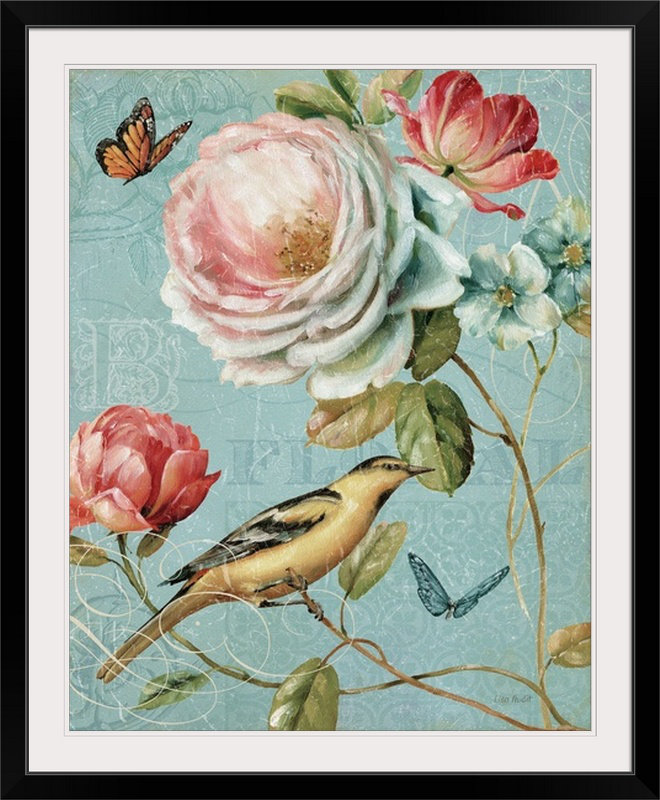 « spring amour ii » par lisa audit, impression, Cadre noir, H 32 po x l 27 po x P 1 po