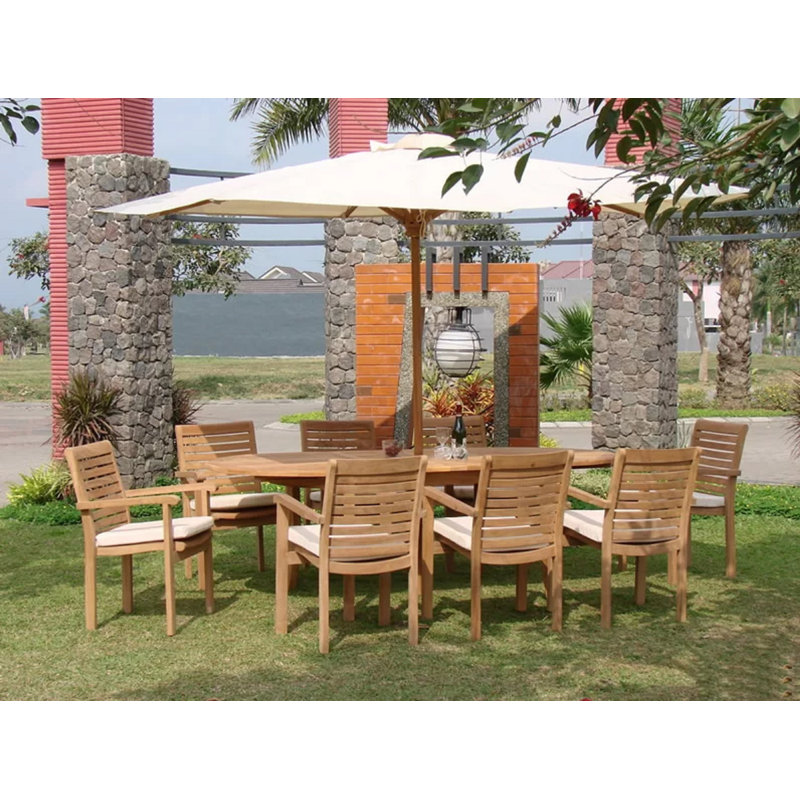 Sloat Outdoor 9 - Piece Teak Dining Set