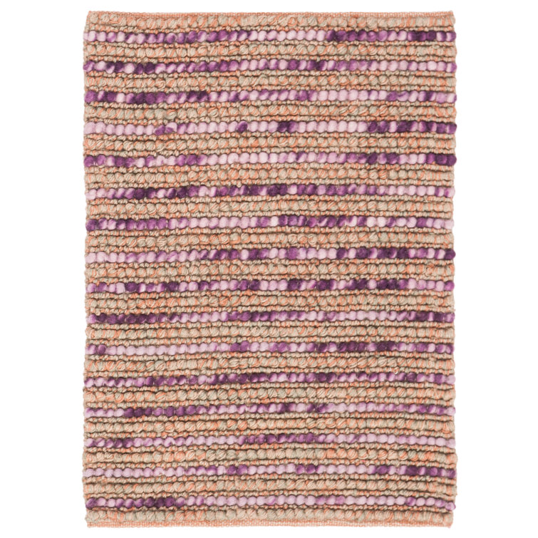 Ferrera Abstract Hand-Knotted Purple/Beige/Orange Area Rug