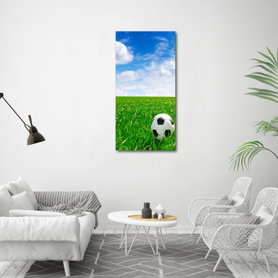 Football On The Meadow - Wrapped Canvas Print