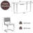63in Rectangle Glass Top Dining Set with Chairs-1047586145-1047586146