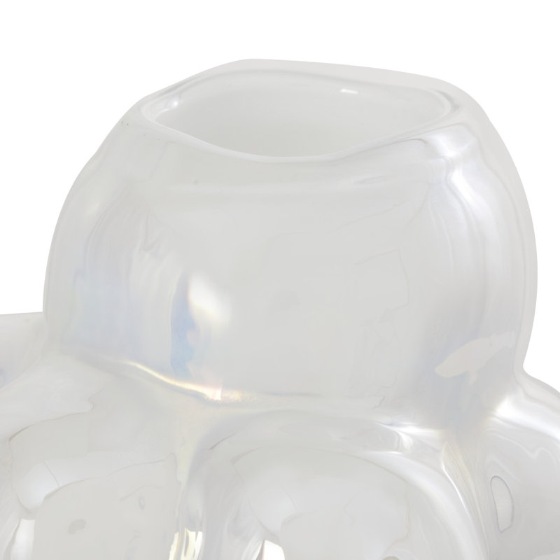 Haxby 12.1'' Handmade Glass Table Vase, White