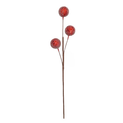 Choix de 3 boules scintillantes rouges
