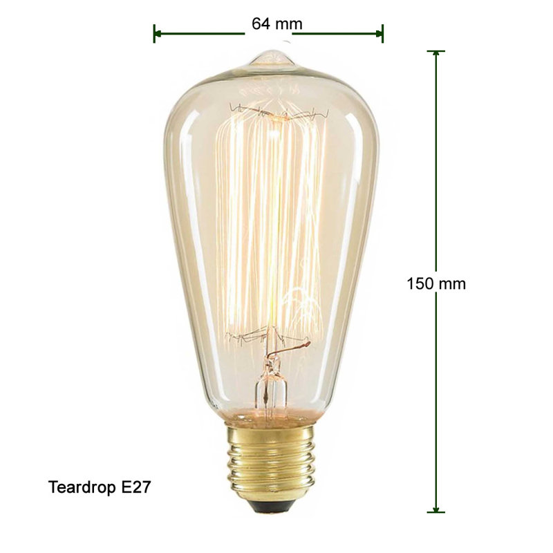 BA22d Dimmable Incandescent Vintage Edison Light Bulb Amber, 40W