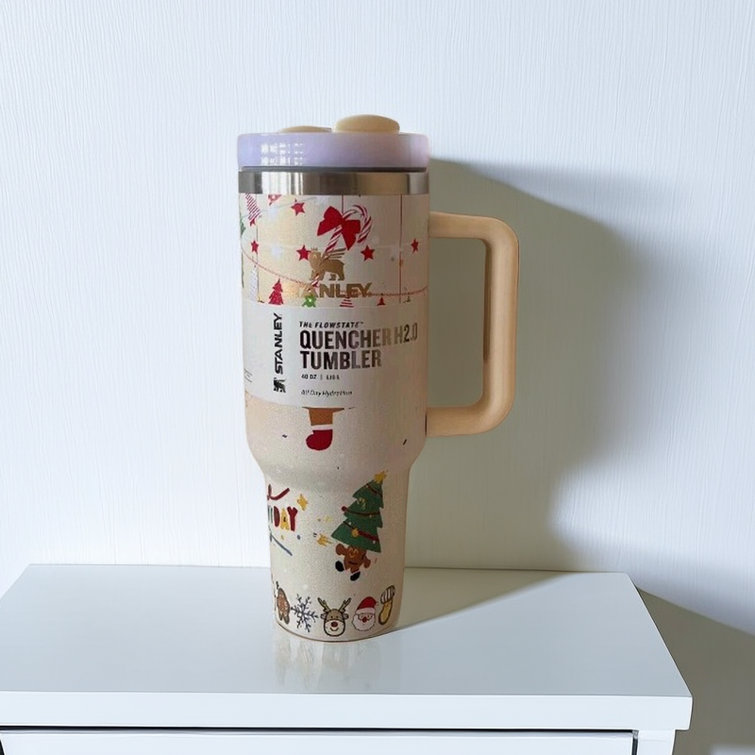 40oz beige insulated Stainless Steel Vacuum Tumbler: Keep Your Hot